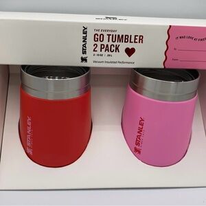 Stanley Go Tumbler Two Pack Red and Pink 10oz